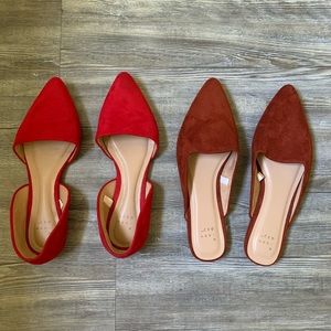 Bundle of TWO Suede Flats